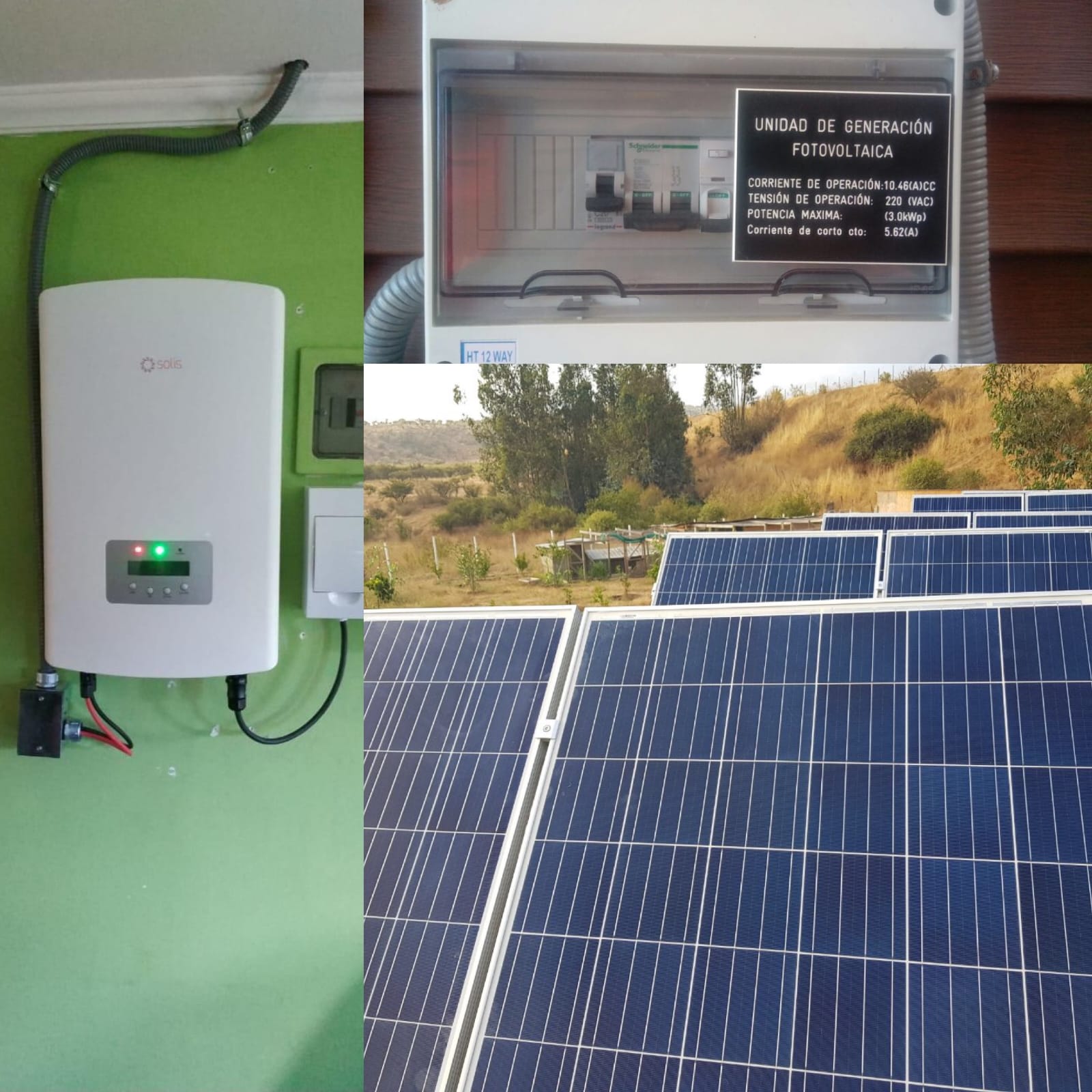 Instalación de paneles solares en Algarrobo